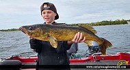 32" Walleye caught on Pigeon Lake