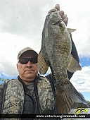 19" Smallmouth Bass caught on Windy Lake