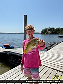 10" Rock Bass caught on Lake of the Woods