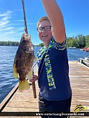 12" Rock Bass caught on Lake Muskoka