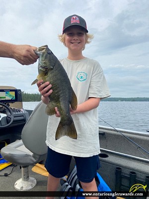 18" Smallmouth Bass caught on Eva Lake