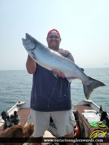 34" Coho Salmon caught on Lake Ontario