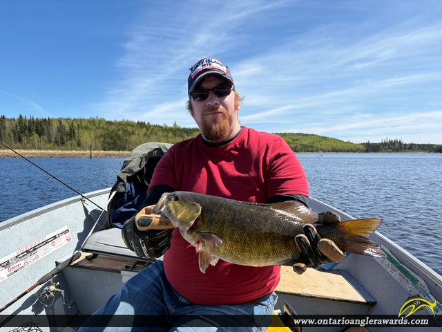19" Smallmouth Bass caught on Lac Seul