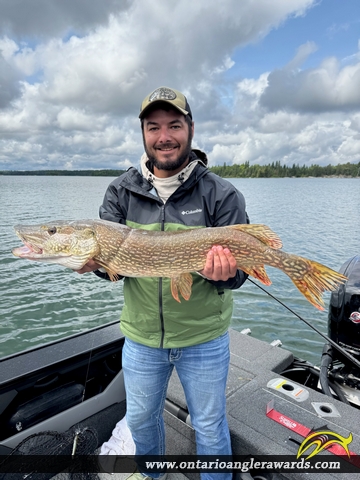 37" Northern Pike caught on Lake of the Woods
