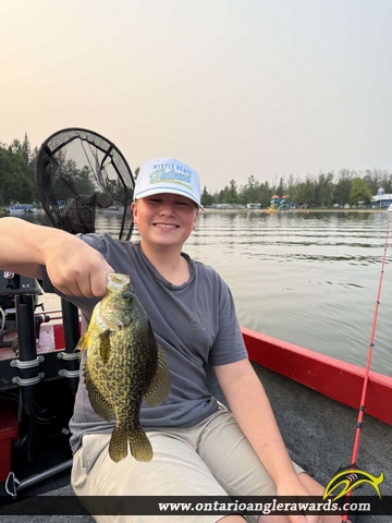 12" Black Crappie caught on Clam Lake 