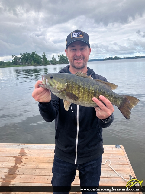 17.6" Smallmouth Bass caught on Lake of the Woods 