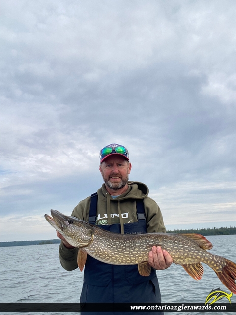 34.75" Northern Pike caught on Wawang Lake