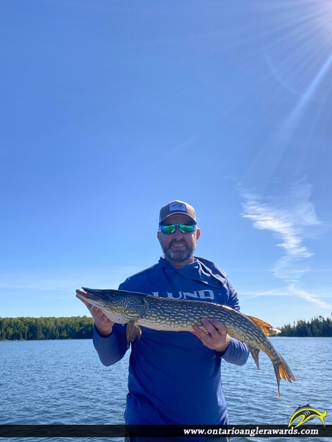 33.5" Northern Pike caught on Wawang Lake
