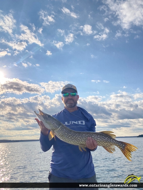 35.25" Northern Pike caught on Wawang Lake
