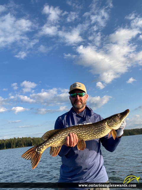 34" Northern Pike caught on Wawang Lake
