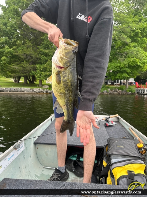21" Largemouth Bass caught on Pigeon Lake