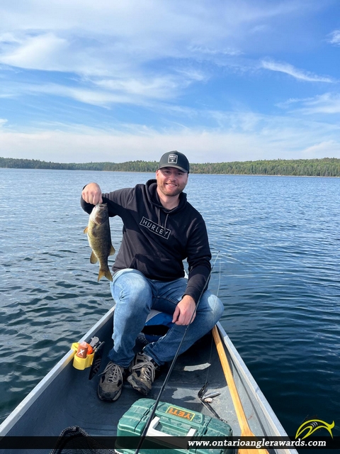 17" Smallmouth Bass caught on Ethelma Lake