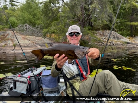 20.75" Smallmouth Bass caught on Crooked Lake 