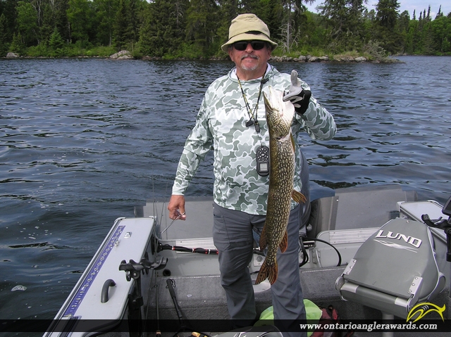 30" Northern Pike caught on Wawang Lake