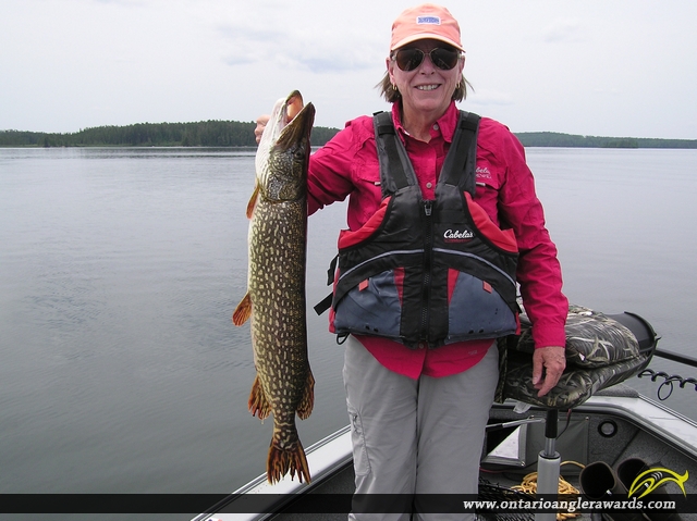 34" Northern Pike caught on Wawang Lake