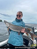 39.25" Northern Pike caught on Lake Nipissing