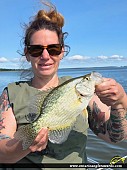 12" Black Crappie caught on Lake of the Woods