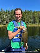 17" Smallmouth Bass caught on Kilvert Lake