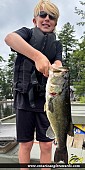 20" Largemouth Bass caught on Jack Lake