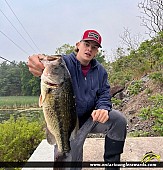 22.25" Largemouth Bass caught on St. Lawrence river