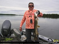33.5" Northern Pike caught on Wawang Lake