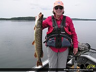 34" Northern Pike caught on Wawang Lake