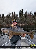32" Walleye caught on Lake Biscotasi