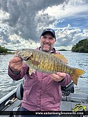 18.25" Smallmouth Bass caught on Shoal Lake