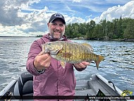 18.5" Smallmouth Bass caught on Shoal Lake