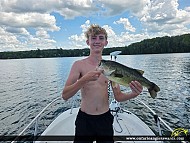 21" Largemouth Bass caught on Missasagagon Lake