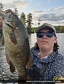18.5" Smallmouth Bass caught on Dean lake